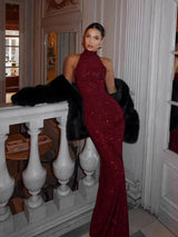 Elegant Sequin Maxi Dress