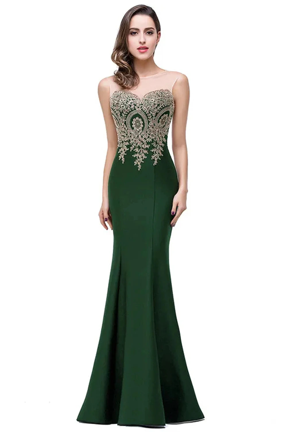 Golden Elegance Mermaid Gown