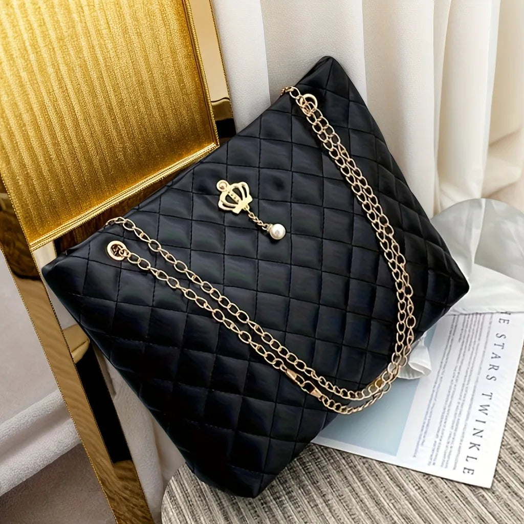 Luxe Soft Leather Shoulder Tote