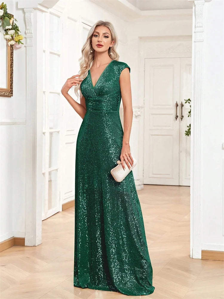 Sequined Mermaid Evening Gown