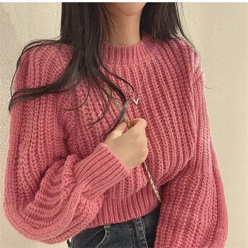 Loose Vintage Lantern Sleeve Sweater