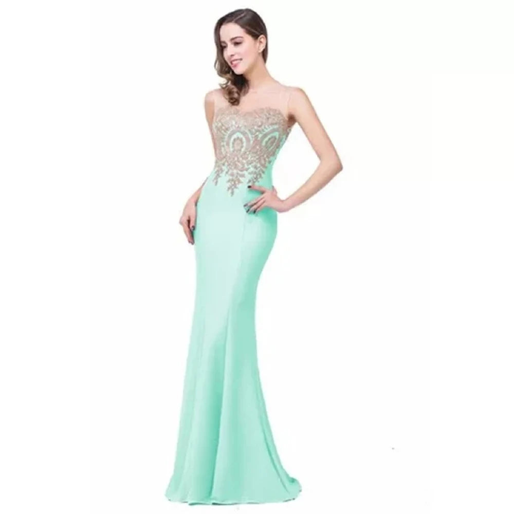 Golden Elegance Mermaid Gown