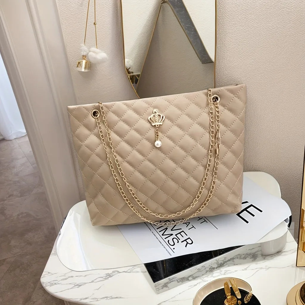 Luxe Soft Leather Shoulder Tote