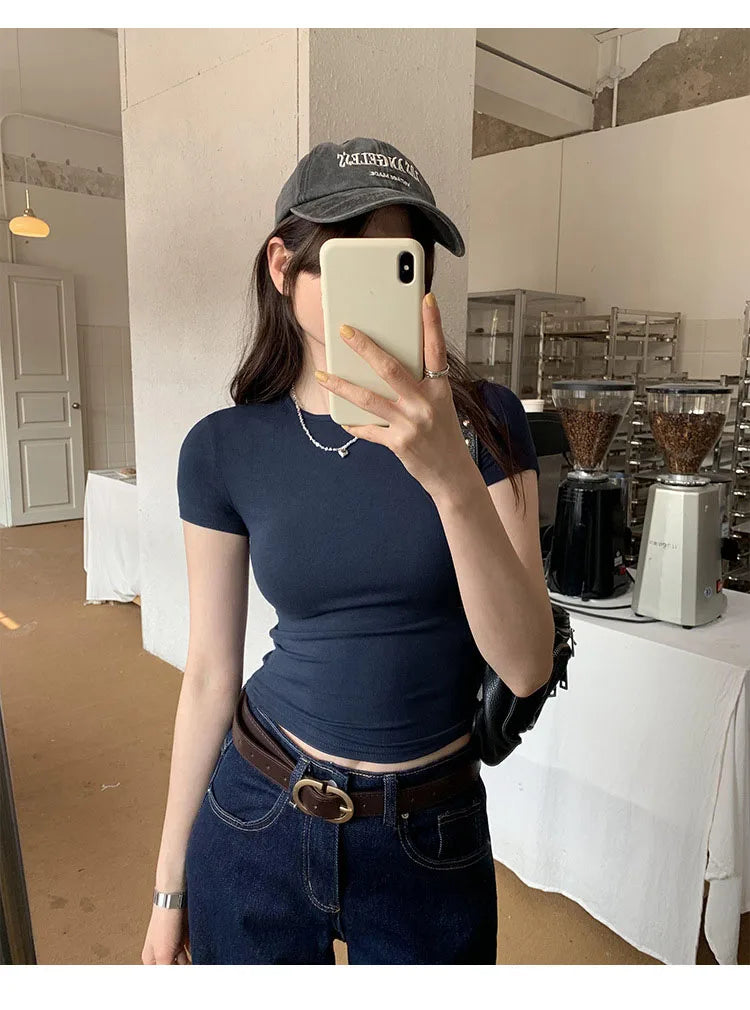 Essential Short Sleeve Crop Top