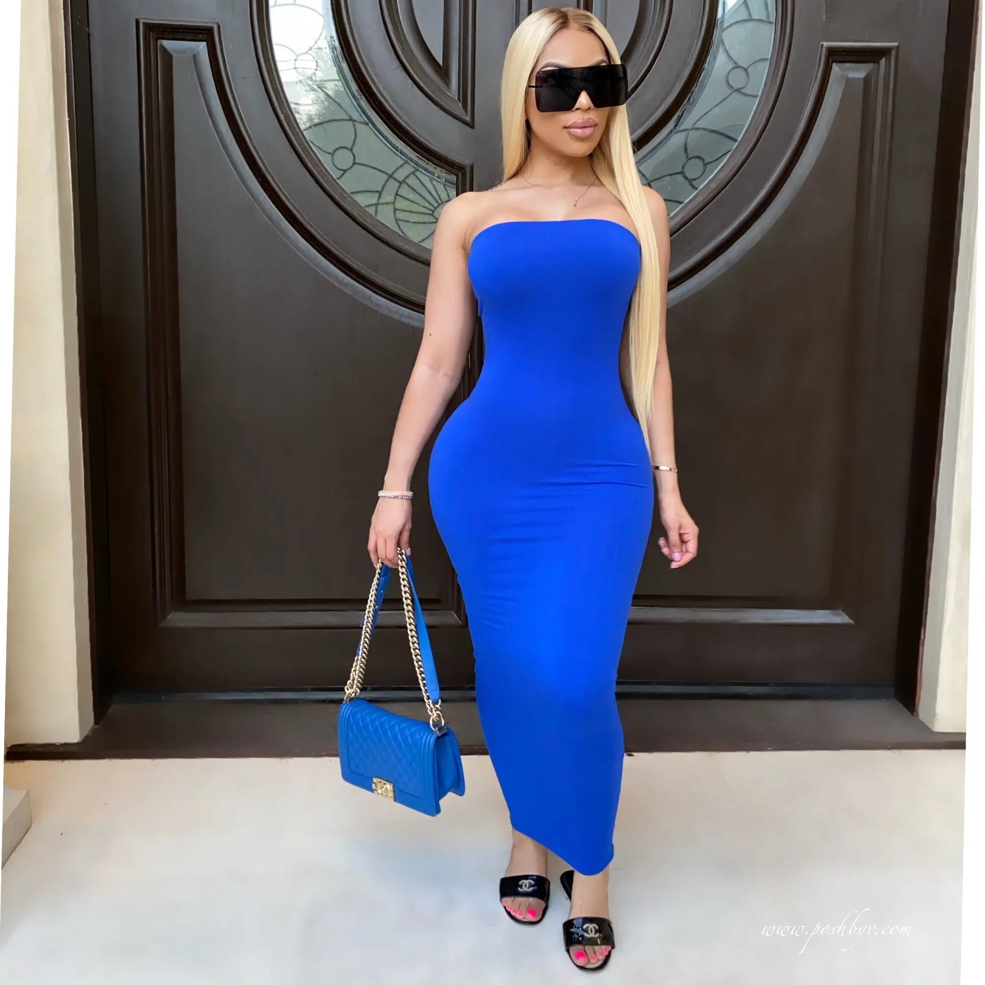 Elegant Strapless Maxi Dress