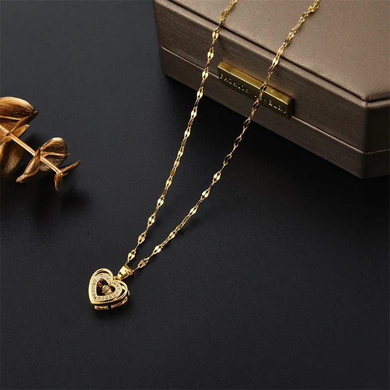 Radiant Crystal Heart Necklace