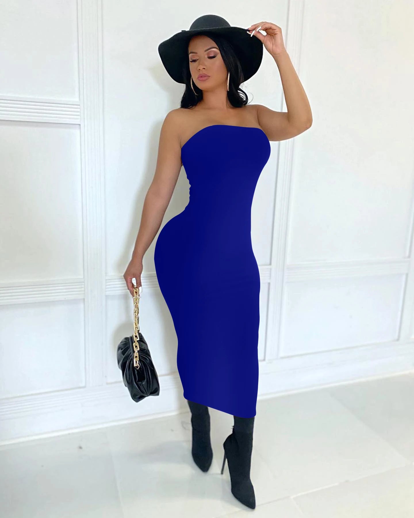 Elegant Strapless Maxi Dress