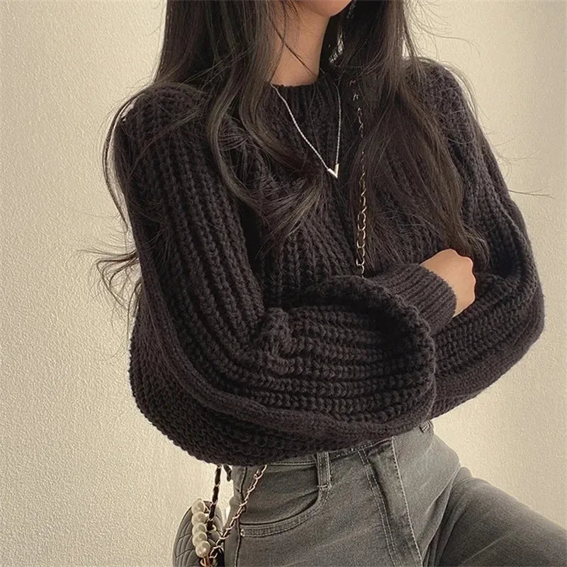 Loose Vintage Lantern Sleeve Sweater