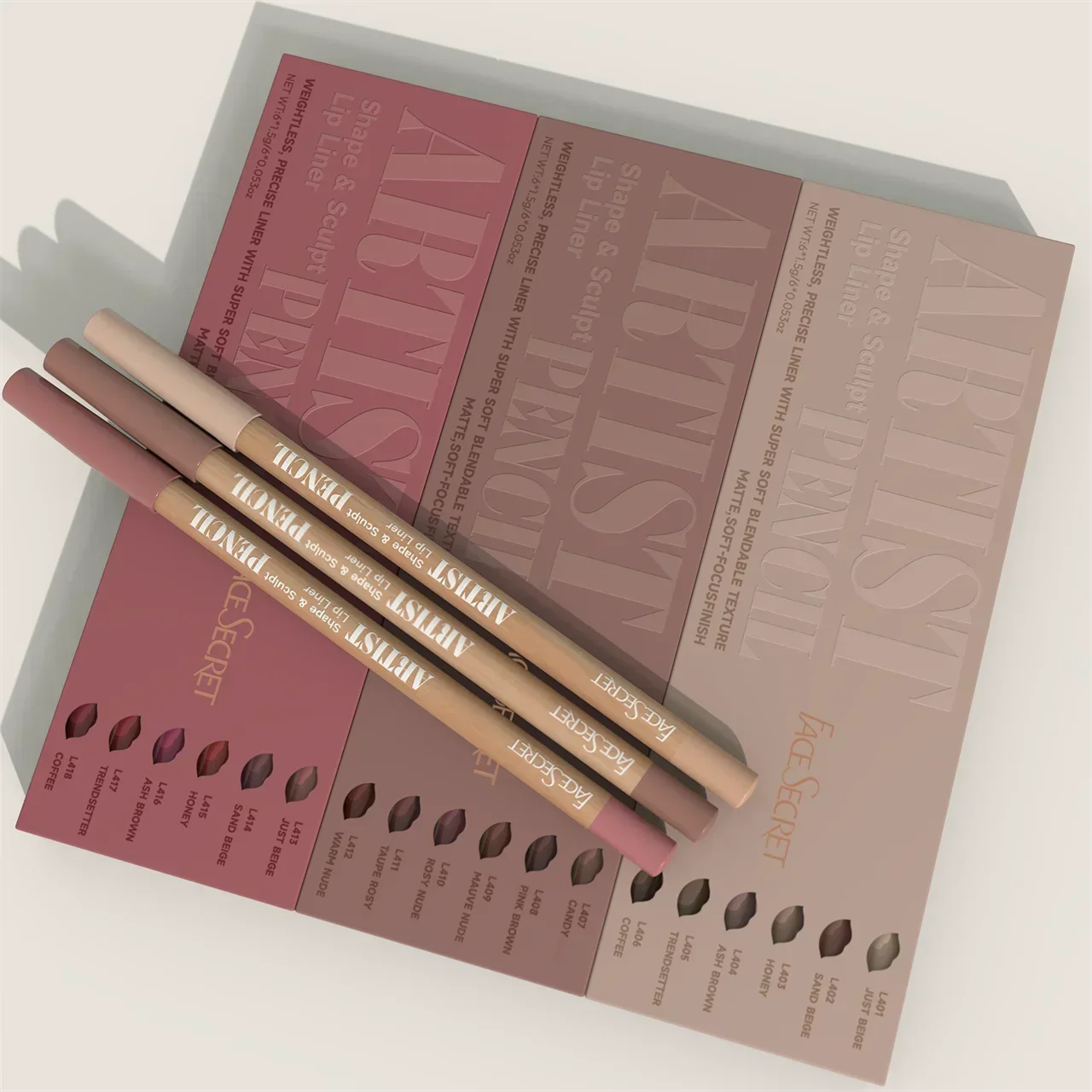 6-Piece Waterproof Lip Liner Set – 6 Colors