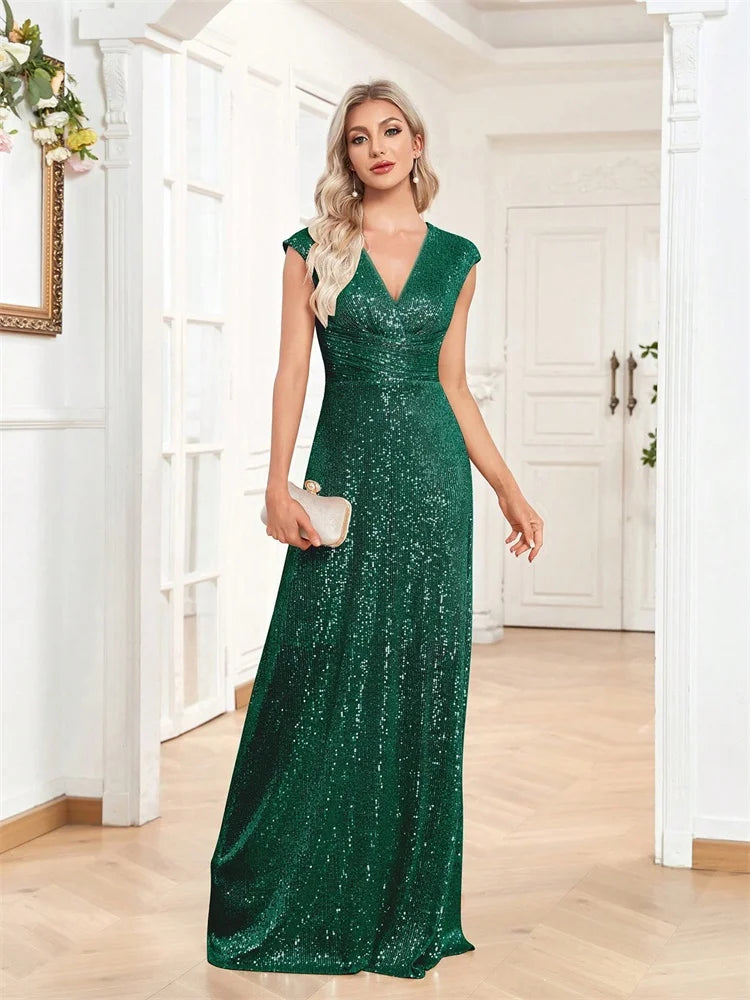 Sequined Mermaid Evening Gown