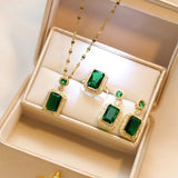 4-Piece Rhinestone Jewelry Set