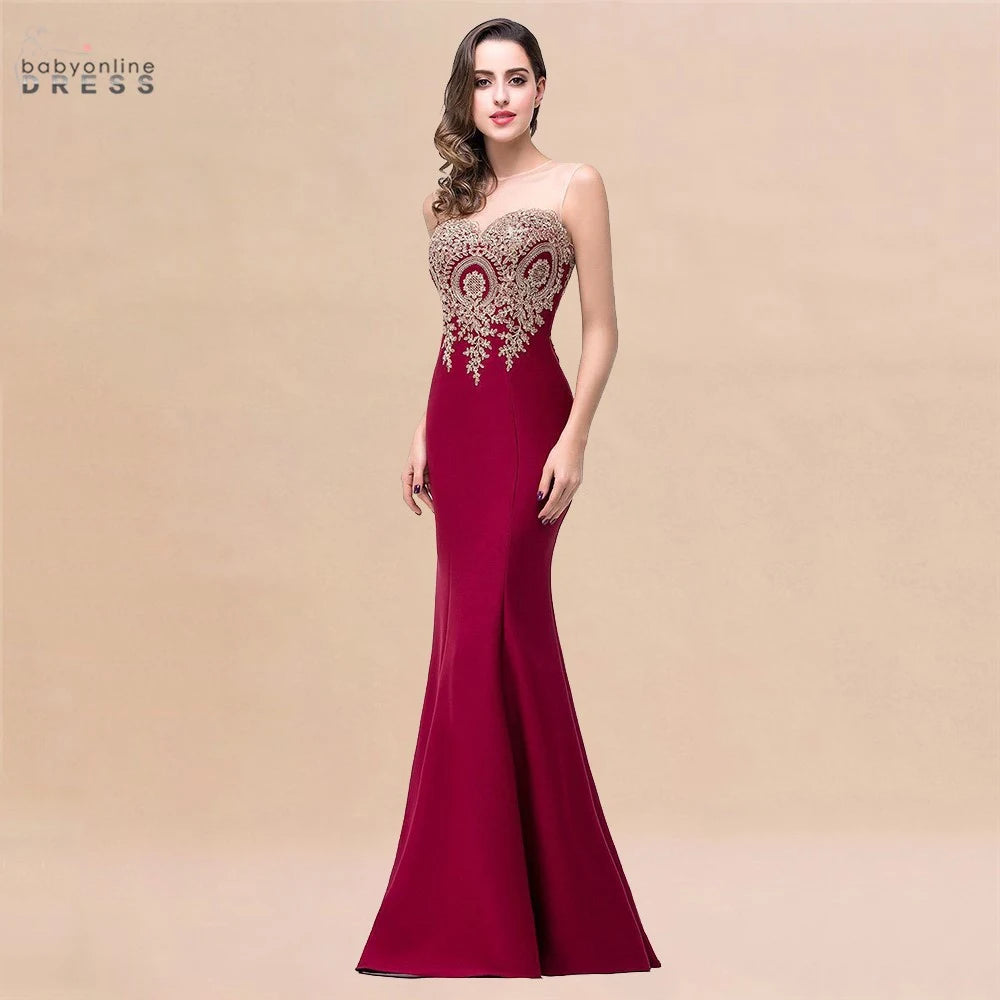 Golden Elegance Mermaid Gown
