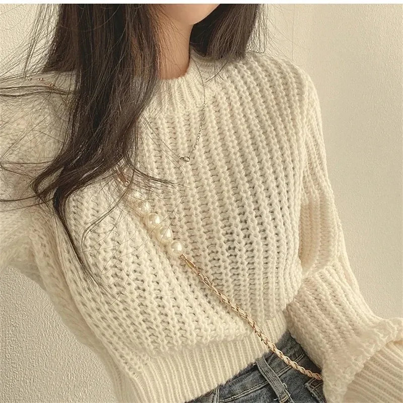 Loose Vintage Lantern Sleeve Sweater