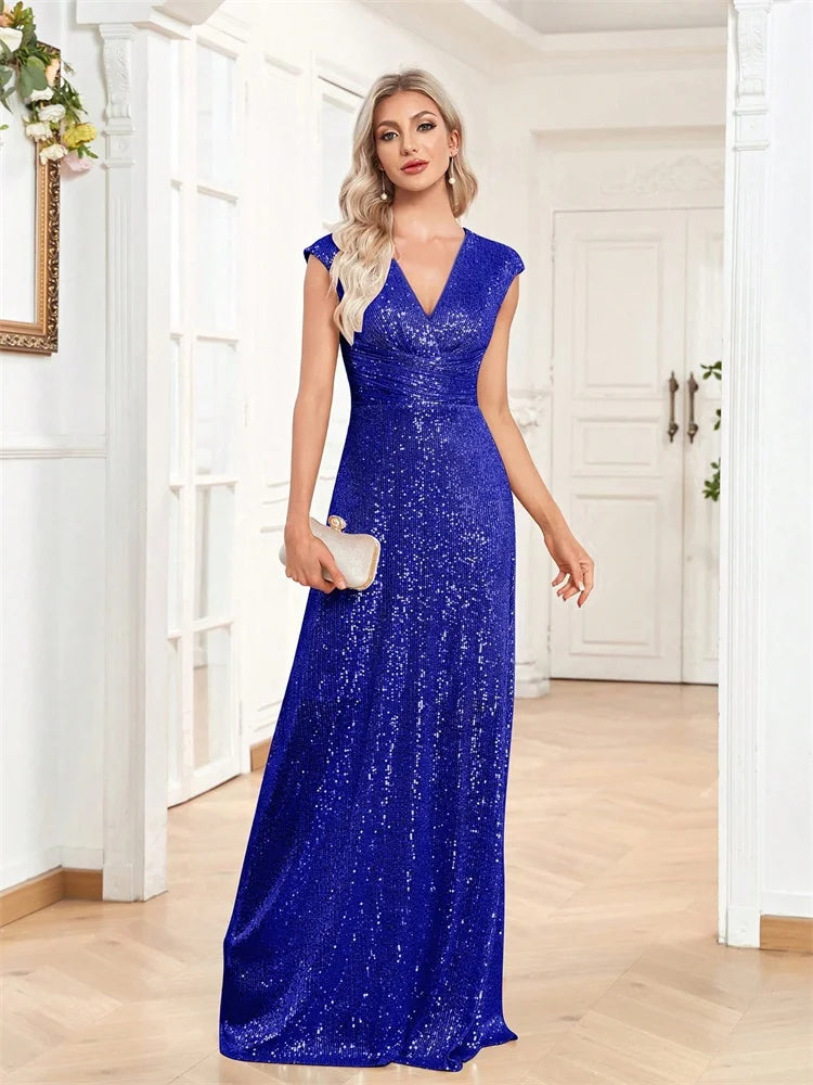 Sequined Mermaid Evening Gown