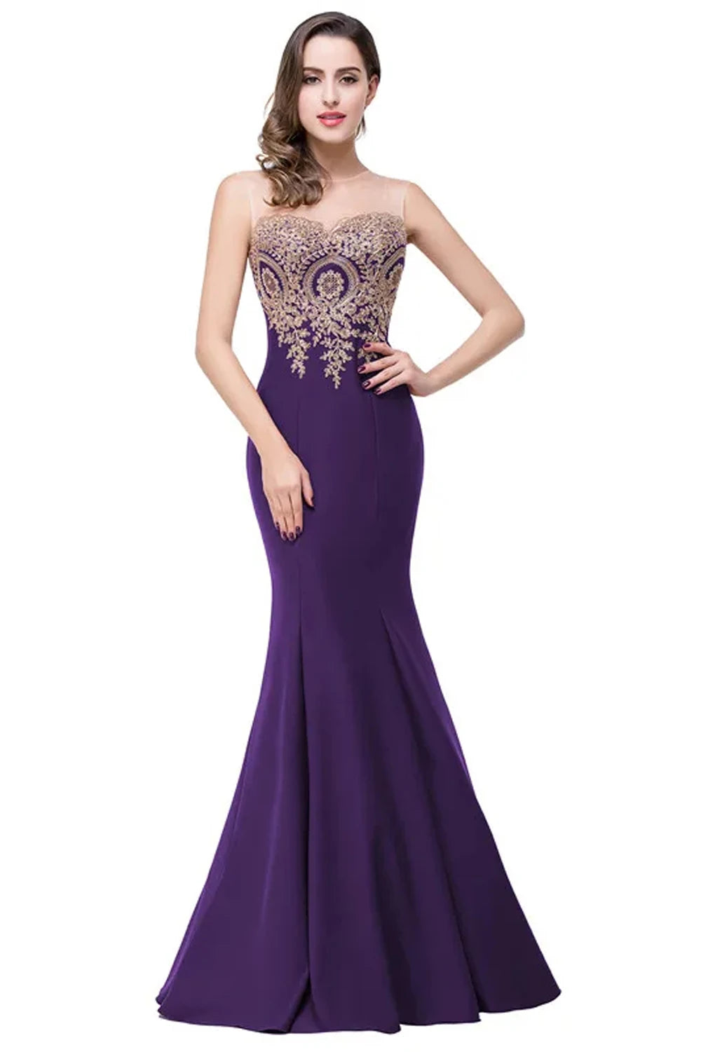 Golden Elegance Mermaid Gown