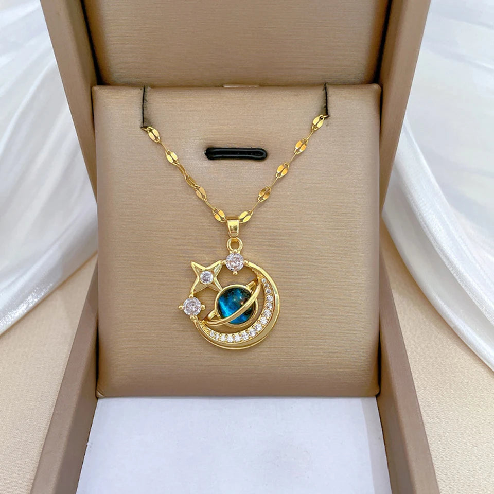 Celestial Pendant Necklace – Multiple Designs