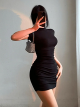 Aurora Pleated Mini Dress