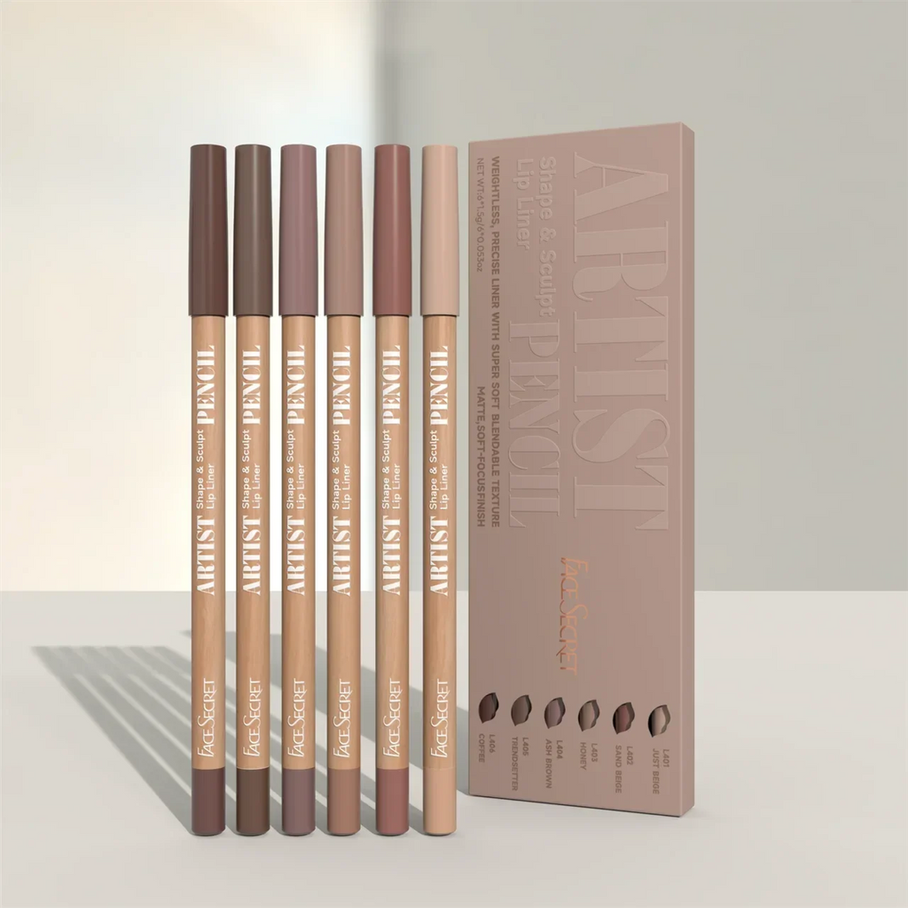 6-Piece Waterproof Lip Liner Set – 6 Colors