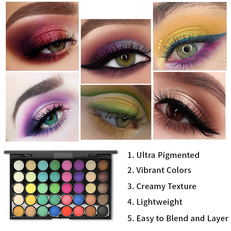 40-Color Glitter & Matte Eyeshadow Palette