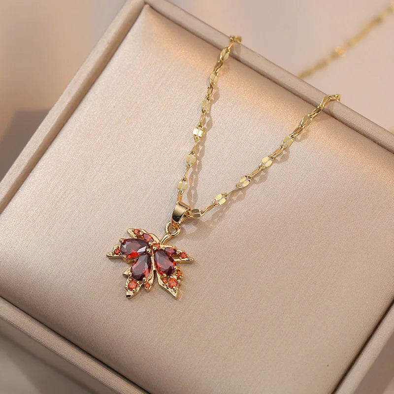 Elegant Zircon Pendant Necklace – Multiple Designs
