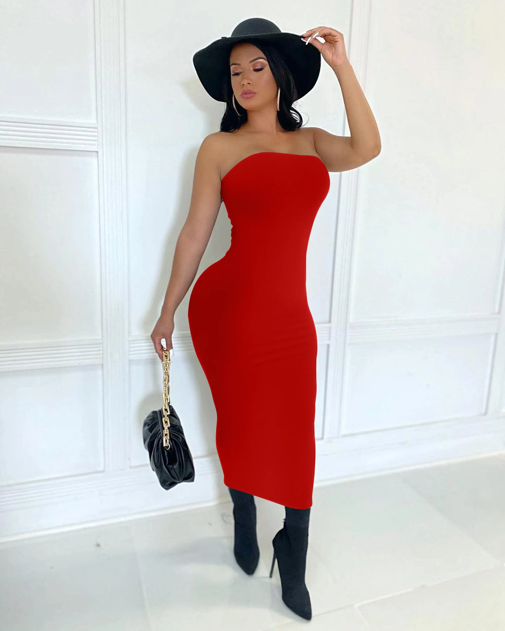 Elegant Strapless Maxi Dress