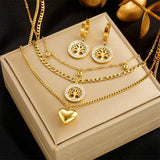 3-Piece Heart Tree Jewelry Set