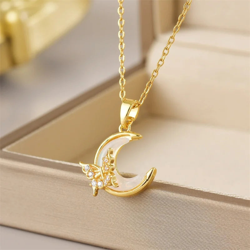 Elegant Zircon Pendant Necklace – Multiple Designs