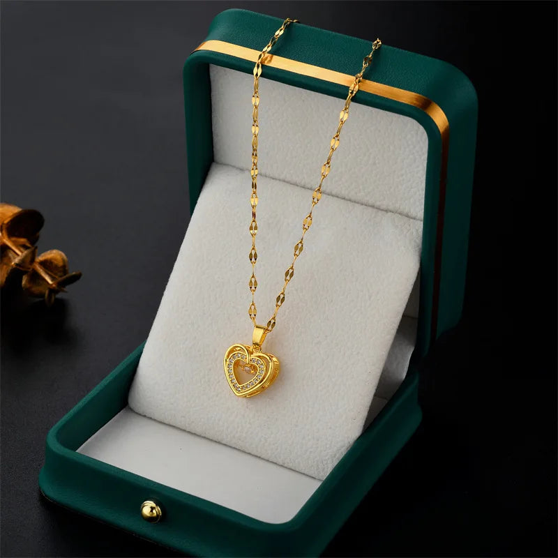 Radiant Crystal Heart Necklace