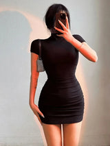 Aurora Pleated Mini Dress