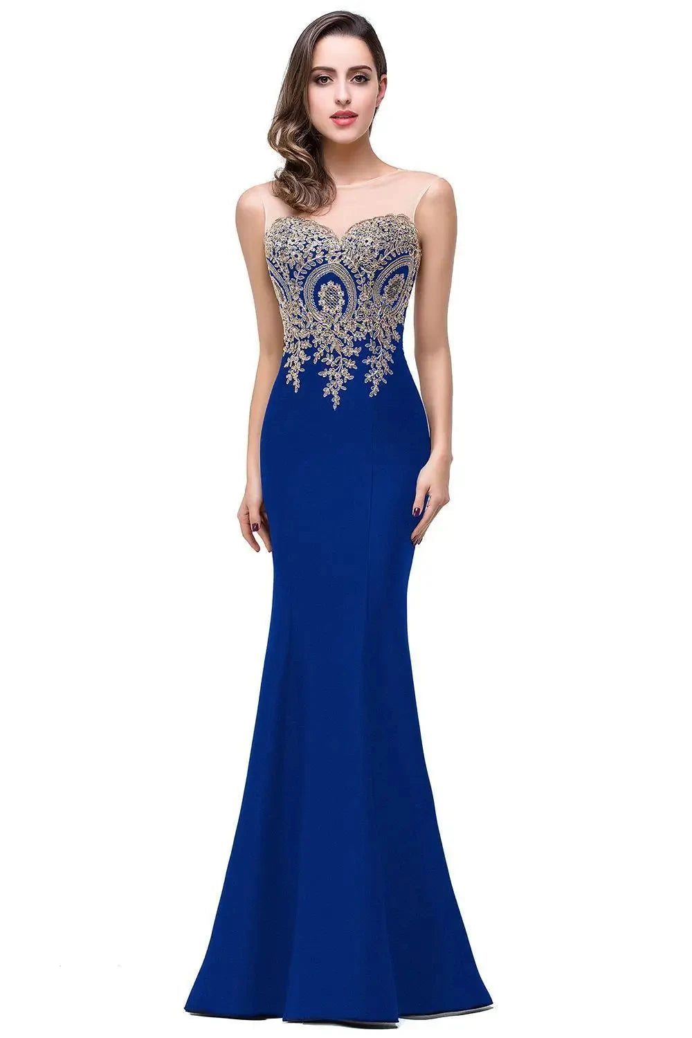 Golden Elegance Mermaid Gown