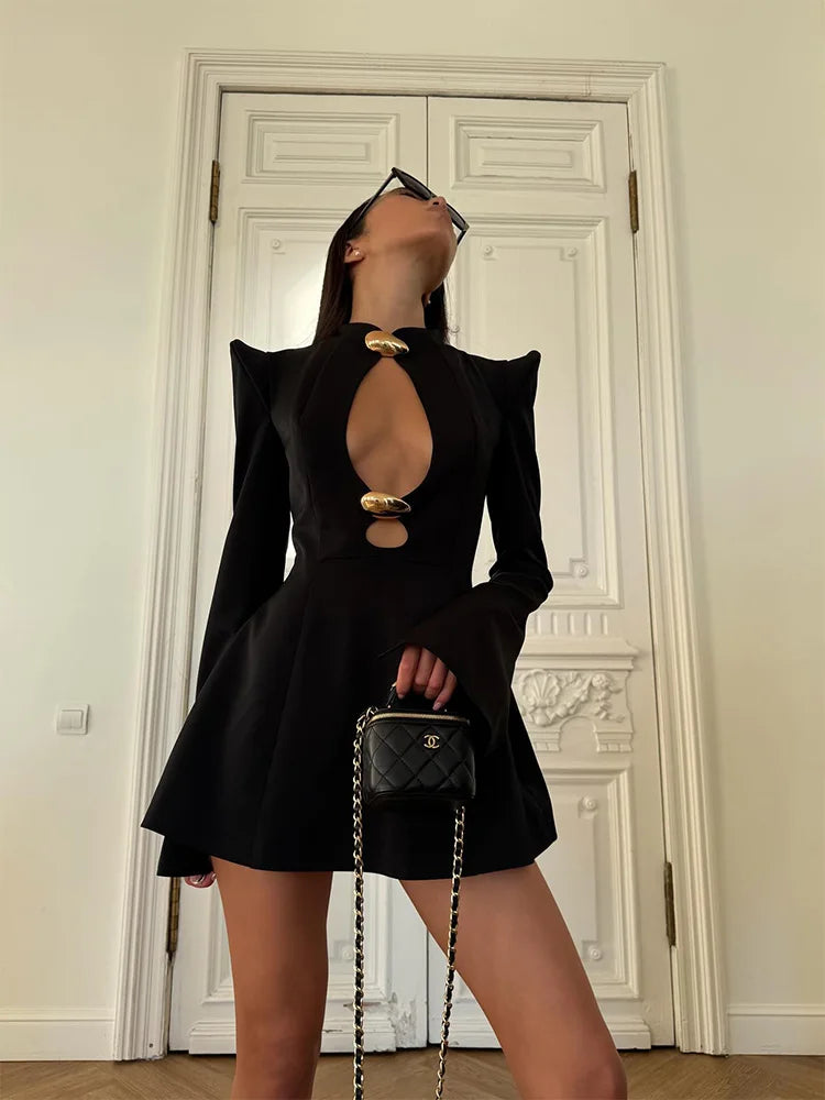 Metal Accent Bodycon Dress