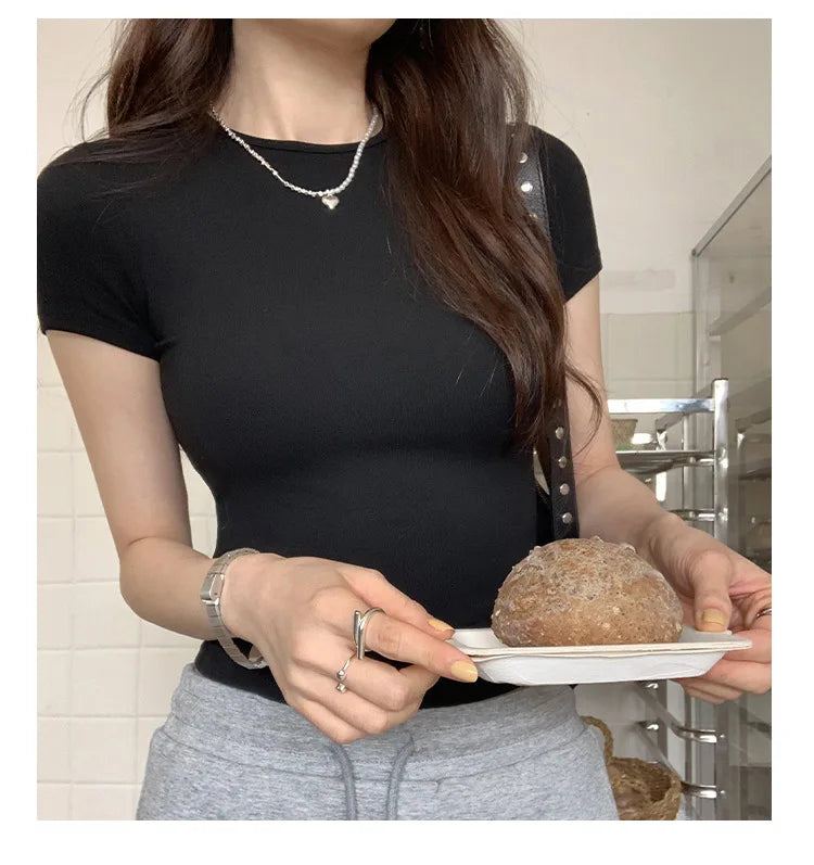 Essential Short Sleeve Crop Top
