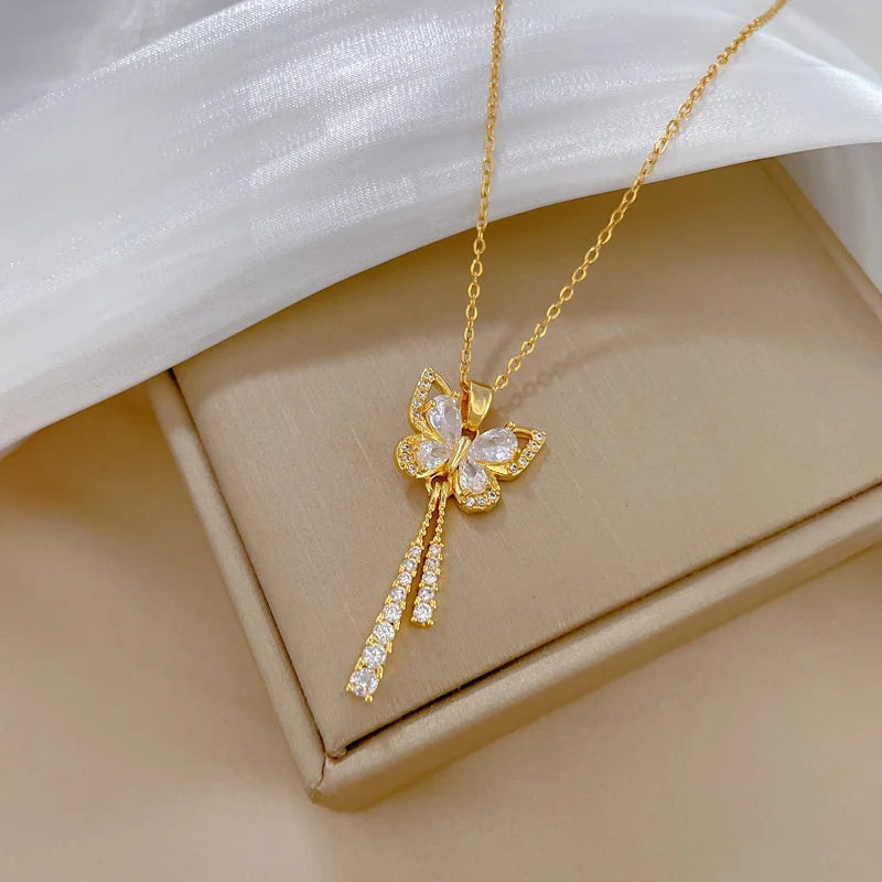 Elegant Zircon Pendant Necklace – Multiple Designs