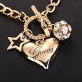 Heart & Pearl Charm Bracelet